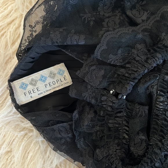 Free People Black Laced Mini Dress - Picture 2 of 10